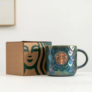 Starbucks klassische Retro-Mode schillernd bunt Fischwaage Keramik Kaffeebecher - Bild 1 von 7