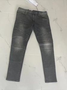 Armani Exchange A|X J27 Men's Skinny Biker Med Gray Stretch Cotton Jeans 34 - Picture 1 of 20