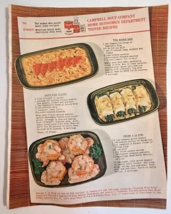 Vintage 1964 Campbell Soup Recipe Food Advertisement Print Ad - Picture 1 of 1