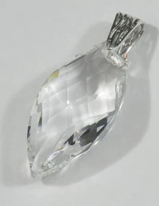 Avilagems Navette Marquise Swarovski kristallklar 0,925 Sterlingsilber Anhänger - Bild 1 von 4