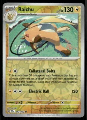 SV05: Temporal Forces #052/162 Raichu - Image 1 of 2