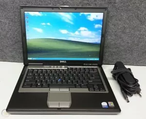 Dell D620 Windows XP Laptop Intel processor 80GB HDD DVD Wifi Serial Port FB - Picture 1 of 2
