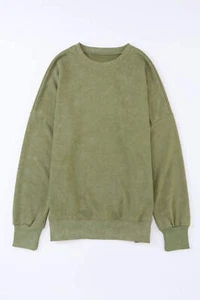 EG Fashion Color Washed Oversized Tunic Sweatshirt in 2 Colors NWT - Picture 1 of 19