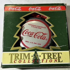 Coca Cola Trim A Tree Collection 1990 Santa Claus Coke Bottle Cap Ornament - Picture 1 of 7