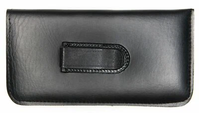NUEVO Estuche Suave para Anteojos Estuche Bolsa Negro con Clip con Paño de Limpieza 170x86mm Foto 1 de 4