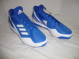 Neu Herren S23849 Adidas Icon 7 Boost Metall Baseball Stollen Größe 11,5 blau & weiß - Bild 1 von 9