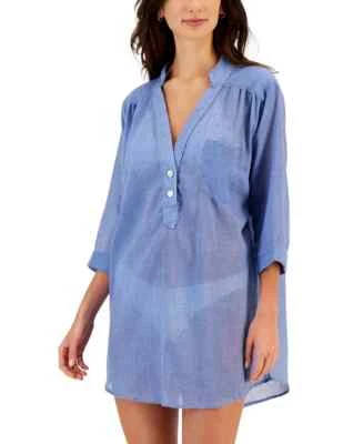 Camiseta grande encubrimiento J Valdi Breeze Henley precio de venta sugerido por el fabricante 58 USD talla L # 1B 2133 Blm Foto 1 de 4