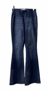 Tinseltown Junior 5 Blue Denim Jeans Pull On Flare Jeans Med Wash Whiskered - Bild 1 von 7