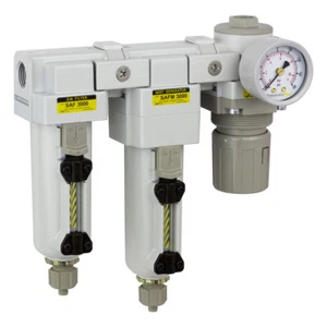 Filtros comprimidos PneumaticPlus 10 + 0,1 μm regulador 3/8" SAU3030M-N03G-MEP R - Imagen 1 de 2