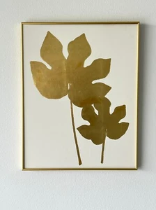 POTTERY BARN GOLD LEAF FERN 2 - Picture 1 of 19