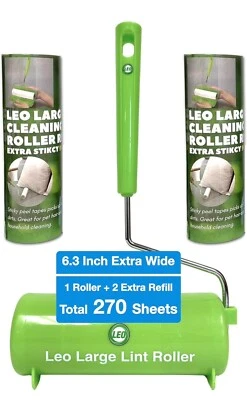 Rodillo de pelusa grande Leo de 6,3 pulgadas de ancho rodillo de pelusa de superficie grande extra pegajoso Foto 1 de 4