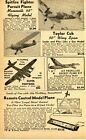 1950 small Print Ad Spitfire Fighter Pursuit Plane, Taylor Cub, Super Fortress