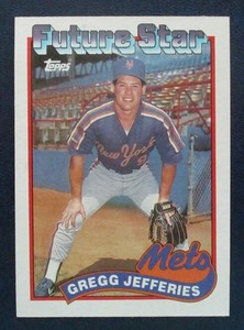 GREGG JEFFERIES New York METS 1989 TOPPS Future Star BASEBALL Card #233 RC
