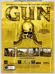 GUN Nintendo Gamecube Playstation 2 Xbox Game Promo 2006 Full Page Print Ad