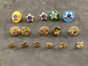 5 Vintage BSA BOY SCOUT SERVICE STARS & 11 1/4" Lapel Pins Tie Tacks PRONG BACK - Picture 1 of 2