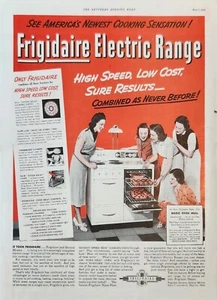 1938 Frigidaire electric range Vintage Ad High speed low cost - Picture 1 of 1