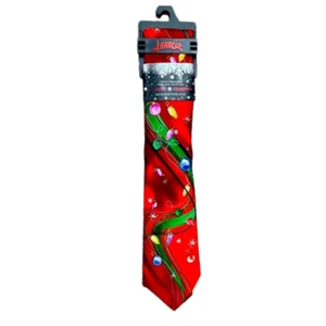 Men's Jerry Garcia Polyester Holiday Tie Red Happy Birthday NWT - Picture 1 of 1