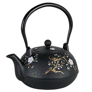 100% Genuine! AVANTI Blossom Cast Iron Tea Pot 1.1L Black! RRP $79.95! - Foto 1 di 4