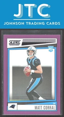 2022 Score Matt Corral Purple RC Carolina Panthers Rookie - Image 1 of 2