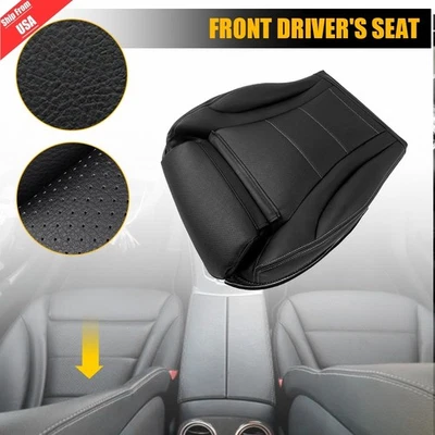 Кожаный чехол на сиденье водителя для Mercedes Benz C300 C350 2015-2021 годов выпуска черный - Изображение 1 из 4