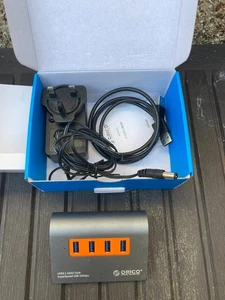 ORICO 4 port USB3.1 Gen 2 hub M3H4-G2 Aluminium casing Grey/Orange - 10Gbps - Afbeelding 1 van 8
