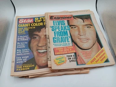 Elvis 70s Lot of 9- Enquirer, Star, Examiner - Imagem 1 de 4