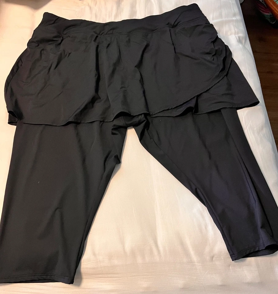 Traje de baño para mujer talla grande 24/26 NEGRO Capri’s Lands End Foto 1 de 1