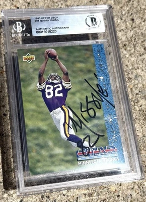 QADRY THE MISSILE ISMAIL SIGNED Card BECKETT Auto Slabbed MINNESOTA VIKINGS - Image 1 of 2