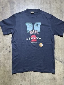 Vintage 90s Scream 2 Movie Promo Medium Black T Shirt Rare Horror Wes Craven - Picture 1 of 10
