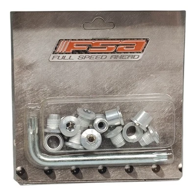 Conjunto de parafusos de corrente FSA 3 dobras alumínio 7075-T6 parafusos de corrente novo - Imagem 1 de 3