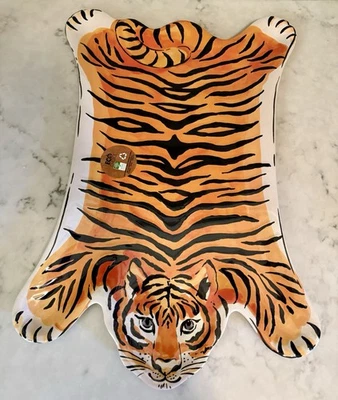 "Bandeja grande para servir melamina en forma de tigre 22"" x 14,5""" Foto 1 de 3