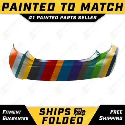 NEW Painted To Match Rear Bumper Cover Fascia for 2012-2016 Toyota Prius C 12-16 Foto 1 de 4