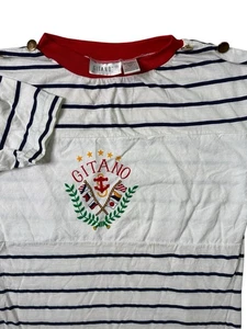 Gitano Nites Sleep Night Shirt Womens Nautical Sailing Vintage 90s Size Medium - Picture 1 of 9