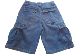 Vintage OTB Shorts Size 36 Measures 34 Y2K Blue Jean Wide Baggy Skater Hip Hop - Picture 1 of 14
