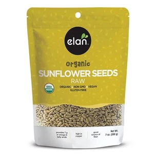 Organic Raw Sunflower Seeds, 7.1 oz, Unsalted Kernels, Shelled Seeds, No Shell, - Picture 1 of 5