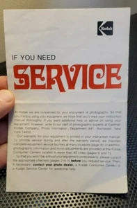 Vintage Kodak Service Guide Brochure Pamphlet booklet 1-76-CXXX 633176h - Picture 1 of 3