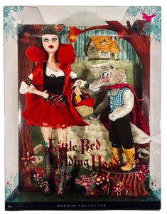 Neu Rotkäppchen mit Wolf Barbie Geschenkset Silver Label Puppe NRFB - Bild 1 von 11