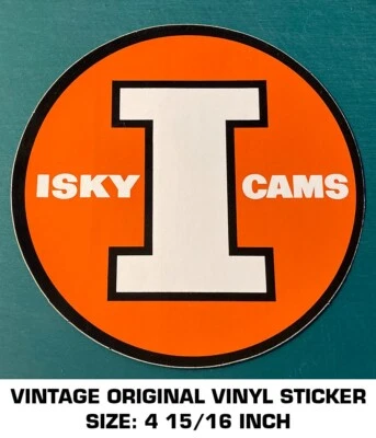 CALCOMANÍA ADHESIVA DE VINILO ORIGINAL VINTAGE ISKY CAMS - RENDIMIENTO DEL MOTOR DE CARRERAS - ARRASTRAR Foto 1 de 2