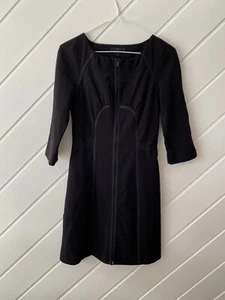 Cue - Ladies Black A Line Dress - Size 6. - Picture 1 of 8