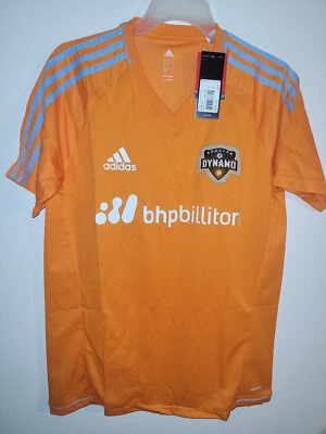 ADIDAS MLS HOUSTON DYNAMO ORANGE TEAM TRAINING JERSEY SZ S - Image 1 of 4