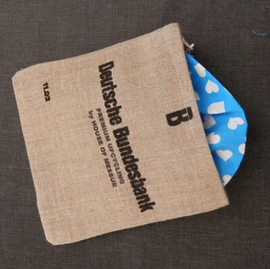 GELDSACK B GELDBEUTEL  Blau und  Herz  Upcycling - Bild 1 von 2