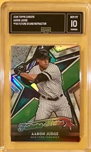 2018 TOPPS CHROME - FUTURE STARS REFRACTOR #FS1 - AARON JUDGE - GMA 10 GEM MINT - Picture 1 of 1