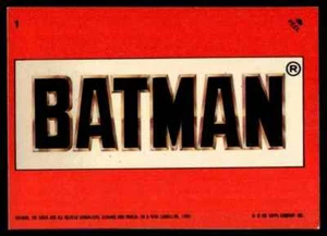 1989 TOPPS BATMAN THE MOVIE BATMAN LOGO STICKER #1 - Picture 1 of 2