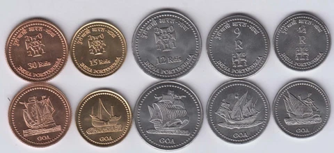 PORTUGUESE INDIA Goa Short Set 6pcs 2021, old ships, unusual coinage Cover