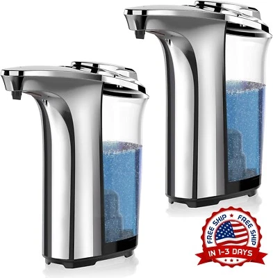 Dispensador Automático De Jabón De Espuma Para Baño 17oz/500ml (Juego De Plata) - Image 1 of 4