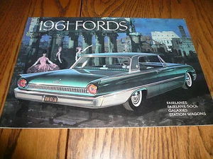 1961 Ford Sales Brochure - Vintage - Fairlanes & 500's Galaxies Station Wagons  - Picture 1 of 5