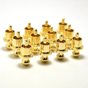 8pcs Gold Plated Noise Stopper Gold Plated Copper Caps for RCA Jack Female - Picture 1 of 12