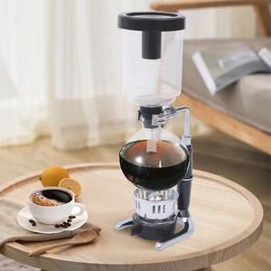 Vacuum Siphon Coffee Brewer Maker Tabletop Glass Pot Easy Clean 500ml New US - Picture 1 of 20