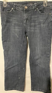 Womens Bisou Bisou Size 12 blue jeans distressed - Picture 1 of 9