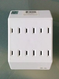 (1 pieza) P&S Pass and Seymour 6 salidas 2 cables enchufe adaptador blanco - Imagen 1 de 4
